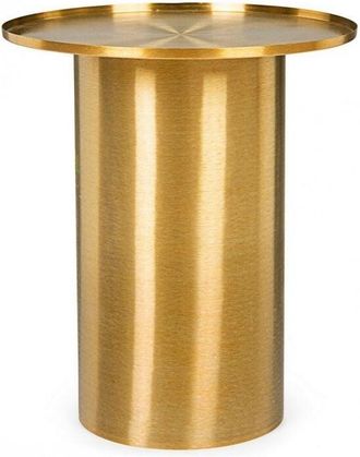 BIZZOTTO Bizzotto - Tavolino per salotto moderno Kalpita ø 51 cm in acciaio con finitura ottone