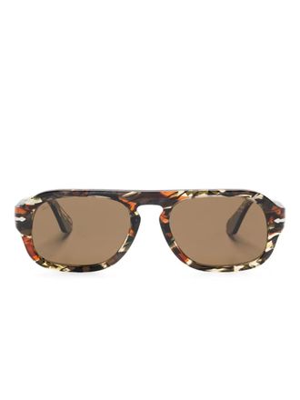 Persol Zonnebril met schilpadschild design - Bruin