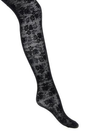 Valentino Garavani Womens Chez Valentino Lace Tights