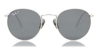 Ray-Ban RB8247 Round Polarized 920948 Mens Sunglasses Silver Size 50