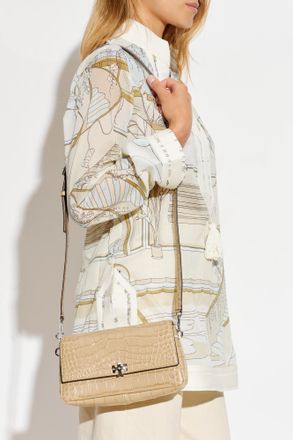 Tory Burch Charlie Small Bag, Womens, Beige