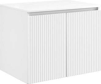 vidaXL Mueble De Ba&ntilde;o Montado En La Pared Blanco 62,5 X 44,5 X 50 Cm Vidaxl
