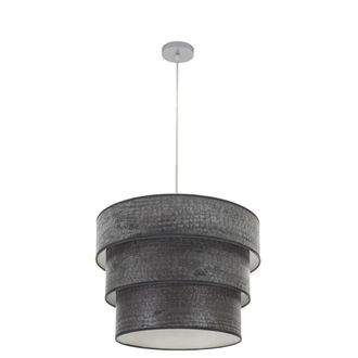 Fabrilamp Colgante Triple Smile 3xe27 Cromo/madera Negra Regx50x50 Cm