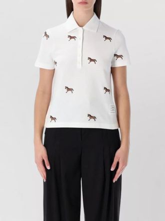 Thom Browne polo shirt short sleeves horse embroidery