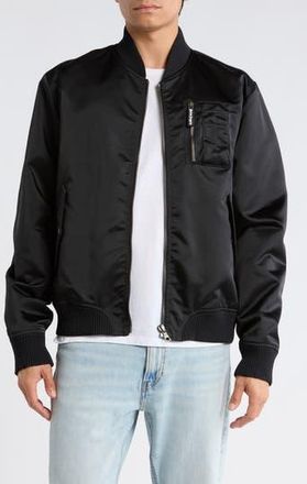 Palm Angels Curved Logo Bomber Jacket in Black at Nordstrom Rack, Size 38 Us / 48 Eu