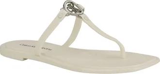 Calvin Klein Ellye Sandal in White at Nordstrom, Size 10