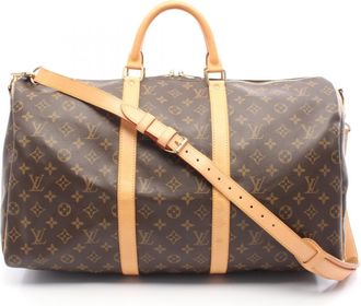 Louis Vuitton Brown Monogram Coated Canvas Leather Boston Bag (Pre-Owned)