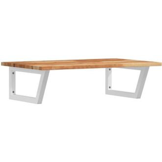 vidaXL Estante De Lavabo De Pared Acero Y Madera Maciza De Acacia Vidaxl