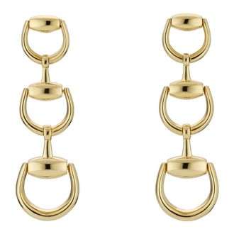 Gucci Ybd 831413001 - Horsebit Oorbellen in geel goud - Dames - Oorbellen - Geel - ONE Size - Accessoires