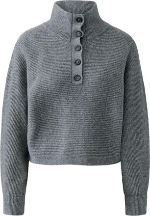 Oui Jersey de cuello alto Dolman - Knitwear - Mujer - Gris - XL