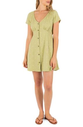 Hurley Wavy Dot Minidress in Fern at Nordstrom, Size X-Small