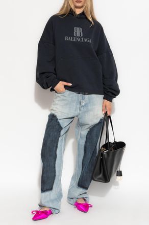 Balenciaga Hoodie, Womens, Black