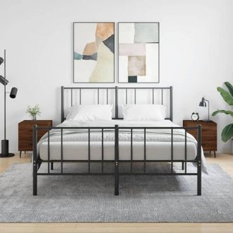 vidaXL Comodini 2 pz Rovere Marrone 40x35x47,5 cm in Legno Multistrato - Vidaxl