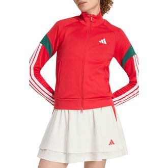 adidas Originals House of Tiro Nations Track Jacket in Scarlet/Dark Green/White at Nordstrom, Size Xx-Large
