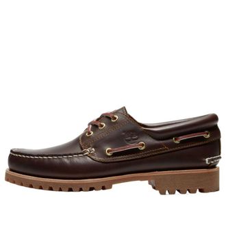 Timberland Authentic 3-Eye Lug Handsewn Boat Brown TB0300032141