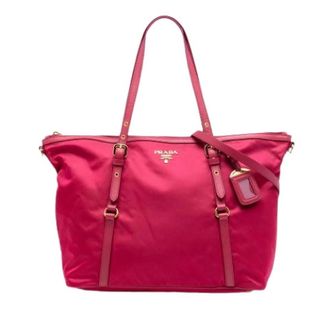 Prada Pre-owned Tote Bags, female, Pink, Size: ONE SIZE Pre-owned Vintage Satchel