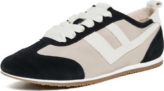 Free People Womens Ace Tennis Sneakers, Black/Oyster Combo