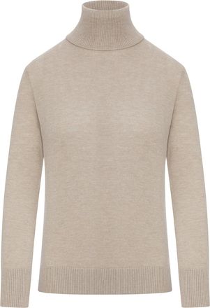 Max Mara KNIT TURTLENECK SWEATER WITH PATCHES ON THE ELBOWS - Smaxmara - Woman