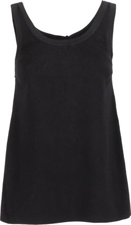 Elisabetta Franchi Top Tricot - Dames - Tops zonder mouwen - Zwart - L - Tops