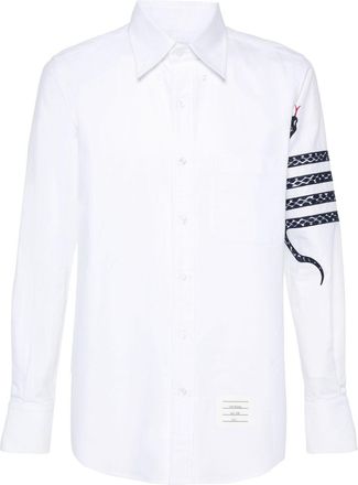 Thom Browne Overhemd met geborduurde slang - Wit