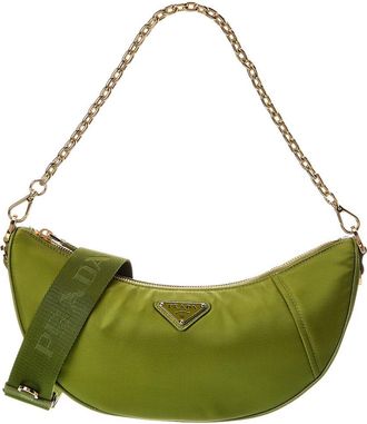 Prada Demi-Lune Re-Nylon Hobo Bag