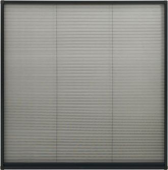 vidaXL Mosquitera Plisada Para Ventanas Aluminio Antracita 120x120cm Vidaxl