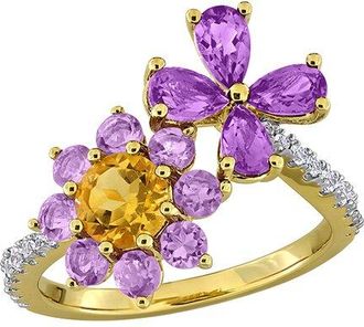 Rina Limor Gold-Plated Silver 2.31 Ct. Tw. Gemstone Ring