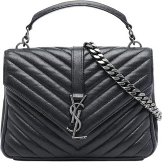 Saint Laurent Pre-owned College Satchel - - Pre-owned - Donna - Nero - ONE SIZE