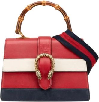 Gucci Pre-owned Vintage Handtas - Dames - Vintage Handtas - Rood - ONE Size - Leer - Vintage
