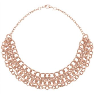 Karine Sultan 4 Tier Chain Necklace In Rose Gold