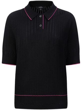 Shanghai Tang Ribgebreide polotop - Zwart