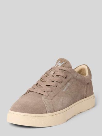 Daniel Hechter Sneaker aus echtem Leder mit Logo-Pr&auml;gung Modell Julien in Taupe, Gr&ouml;&szlig;e 41