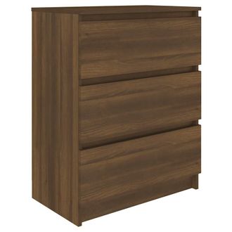 vidaXL Vidaxl - Aparador De Madera Contrachapada Roble Marr&oacute;n 60x35x76 Cm