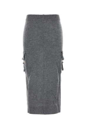 Blumarine 2g272a N0979 Greyexcalibur Exterior: Wool Gonne Skirt