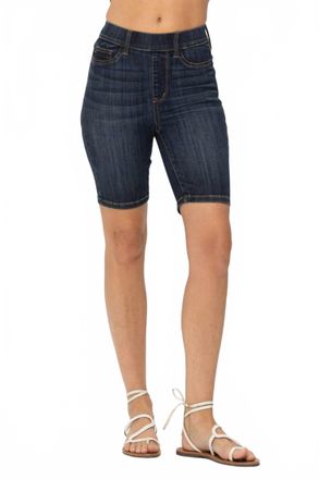 Judy Blue High Waisted Pull On Short In Dark Wash