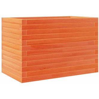 vidaXL Vidaxl - Jardinera De Madera Maciza De Pino Marr&oacute;n Cera 70x40x45,5 Cm
