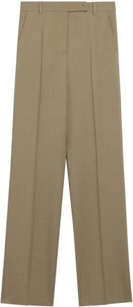 Max Mara Pantalone - Dames - Straight fit broeken - Beige - S - Broeken