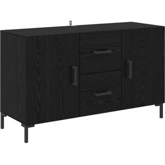 vidaXL Vitrina Roble Negro 100 x 36 x 60 cm Madera contrachapada vidaXL