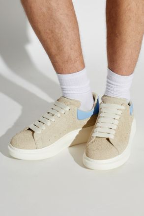 Alexander McQueen Suede Sports Shoes With Logo, Mens, Beige