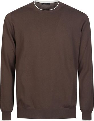 Fay Ronde Hals Trui - Heren - Ronde hals truien - Bruin - L - Truien & Vesten