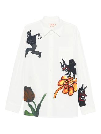 Marni graphic-print shirt - White