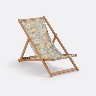 La Redoute Interieurs Ligstoel in geolied acaciahout, Rosemary
