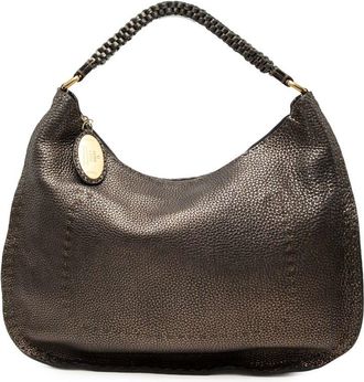 Fendi Pre-owned Fendi Metallic Pebbled Leather Selleria Shoulder Bag EAUGGA5JTY2RHOFV