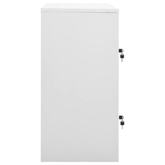 Berkfield Home Locker Cabinet Light Grey 90x45x92.5 cm Steel