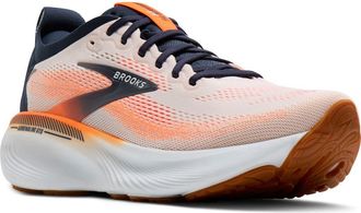 Brooks Adrenaline GTS 25 Running Shoe in White/Spellbound/Orange at Nordstrom, Size 11.5