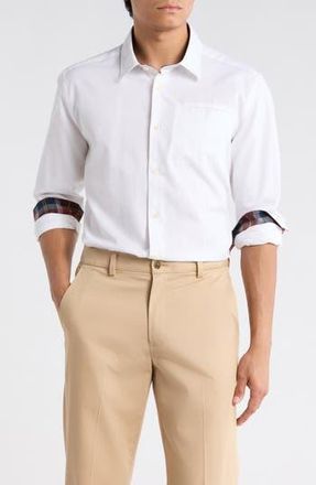 Barbour Lyle Tailored Fit Stretch Cotton Button-Up Shirt in White at Nordstrom Rack, Size Xx-Large