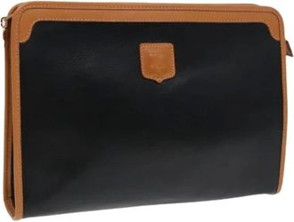 Celine Pre-owned Clutches, female, Black, Size: ONE SIZE Pre-owned Leather Clutch