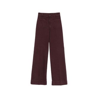 Victoria Beckham Alina Jean - Dames - Loose Fit Jeans - Rood - W25 - Katoen - Jeans