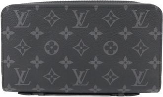 Louis Vuitton Black Monogram Eclipse Monogram Eclipse Coated Canvas Long Wallet (Bi-Fold) (Pre-Owned)