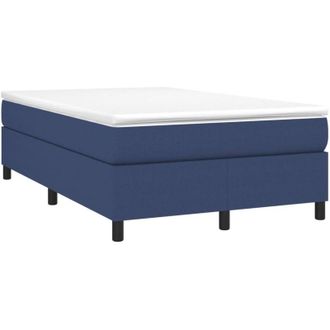 vidaXL Cama Box Spring Con Colch&oacute;n Tela Azul 120x190 Cm Vidaxl